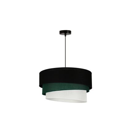 Duolla - Lühter TRIO 1xE27/15W/230V d. 45 cm must/roheline/valge