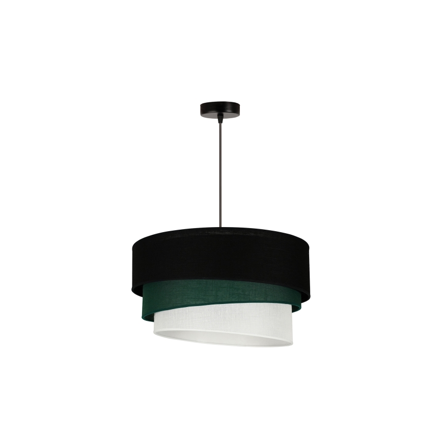 Duolla - Lühter TRIO 1xE27/15W/230V d. 45 cm must/roheline/valge