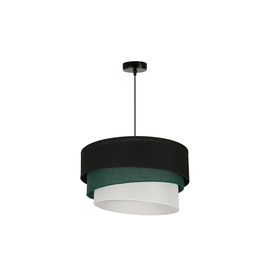 Duolla - Lühter TRIO 1xE27/15W/230V d. 45 cm must/roheline/valge