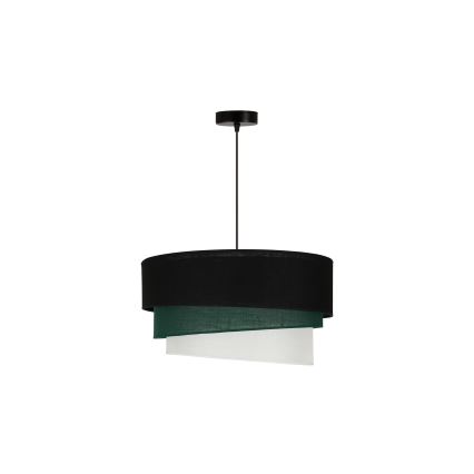 Duolla - Lühter TRIO 1xE27/15W/230V d. 45 cm must/roheline/valge