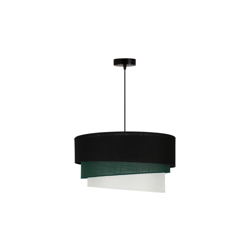 Duolla - Lühter TRIO 1xE27/15W/230V d. 45 cm must/roheline/valge