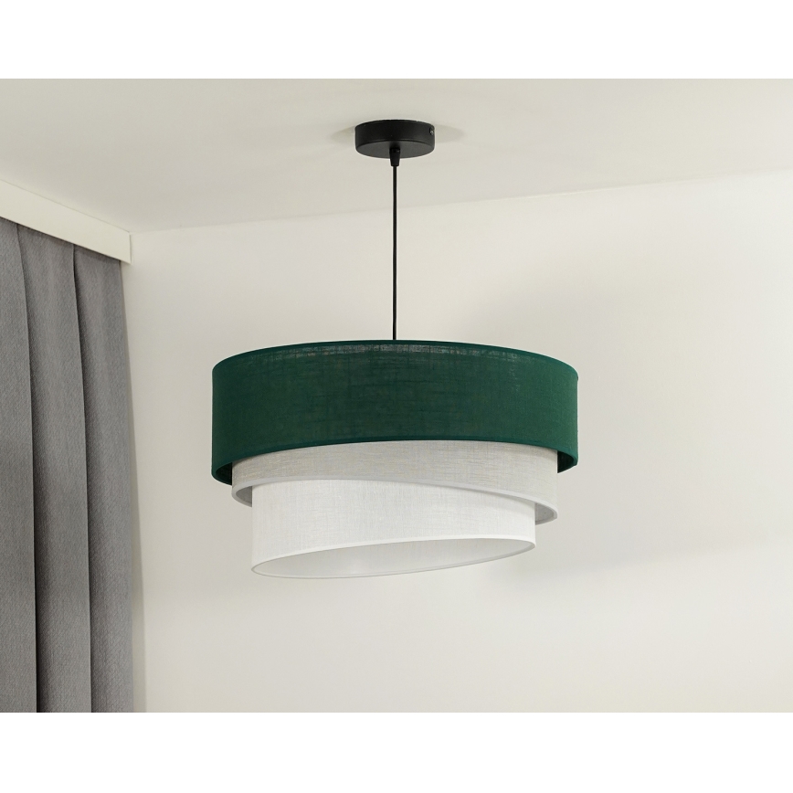 Duolla - Lühter TRIO 1xE27/15W/230V d. 45 cm roheline/hall/valge