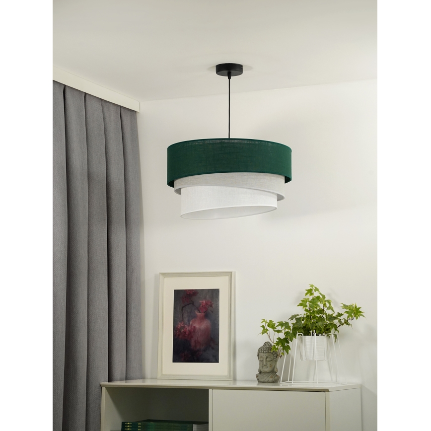 Duolla - Lühter TRIO 1xE27/15W/230V d. 45 cm roheline/hall/valge