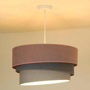 Duolla - Lühter TRIO 1xE27/15W/230V d. 45 cm roosa/hall/valge