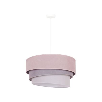 Duolla - Lühter TRIO 1xE27/15W/230V d. 45 cm roosa/hall/valge