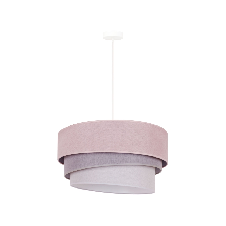 Duolla - Lühter TRIO 1xE27/15W/230V d. 45 cm roosa/hall/valge