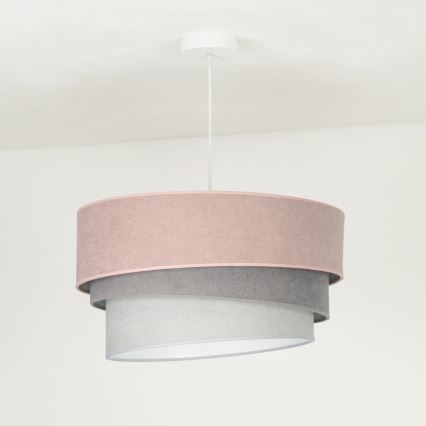 Duolla - Lühter TRIO 1xE27/15W/230V d. 45 cm roosa/hall/valge
