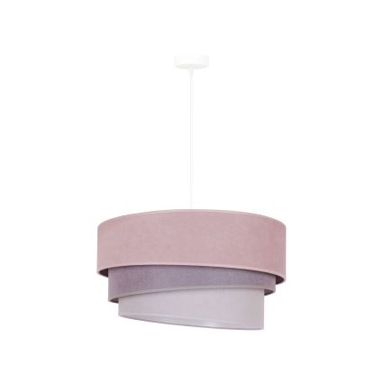 Duolla - Lühter TRIO 1xE27/15W/230V d. 45 cm roosa/hall/valge
