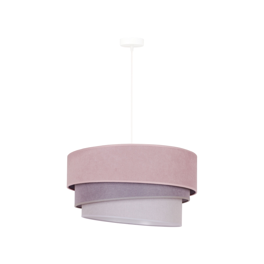 Duolla - Lühter TRIO 1xE27/15W/230V d. 45 cm roosa/hall/valge