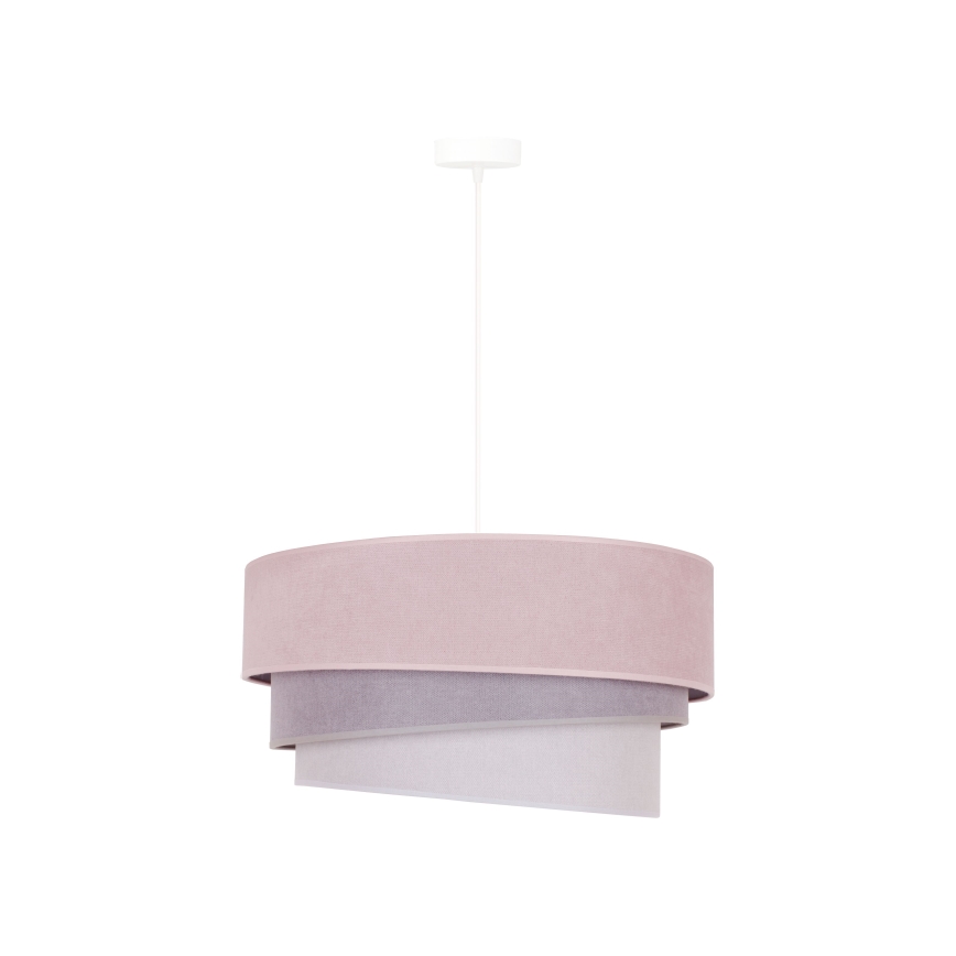 Duolla - Lühter TRIO 1xE27/15W/230V d. 45 cm roosa/hall/valge