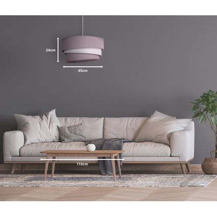 Duolla - Lühter TRIO 1xE27/40W/230V d. 45 cm hall/valge