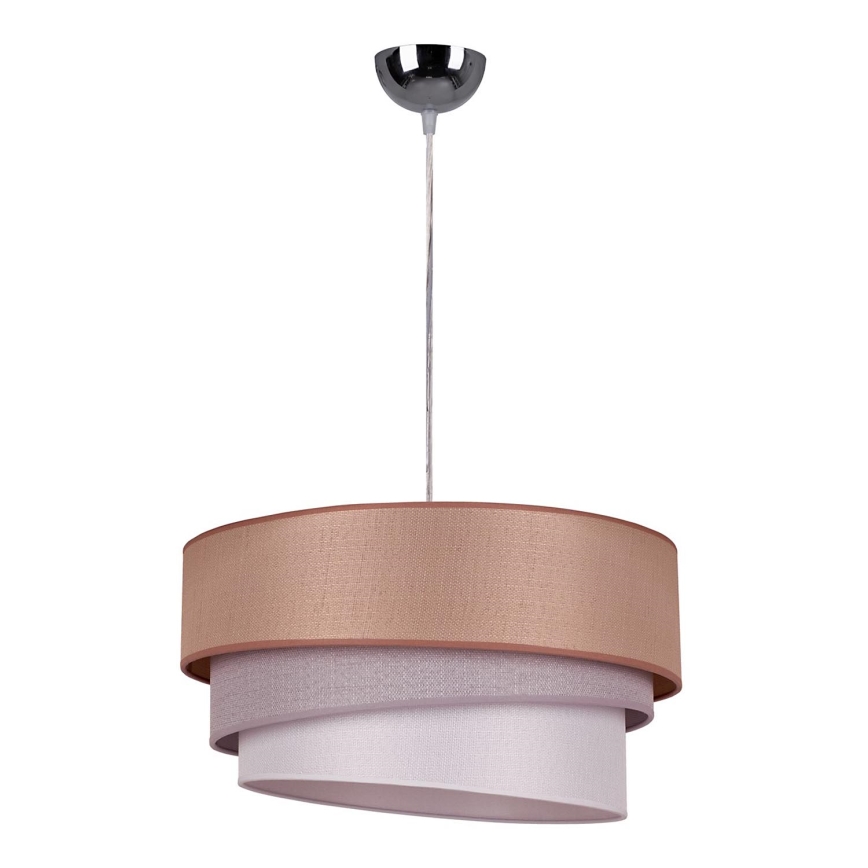 Duolla - Lühter TRIO 1xE27/40W/230V d. 45 cm pruun/hall/hõbedane