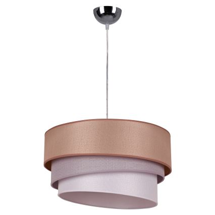 Duolla - Lühter TRIO 1xE27/40W/230V d. 45 cm pruun/hall/hõbedane