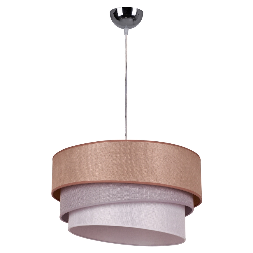 Duolla - Lühter TRIO 1xE27/40W/230V d. 45 cm pruun/hall/hõbedane