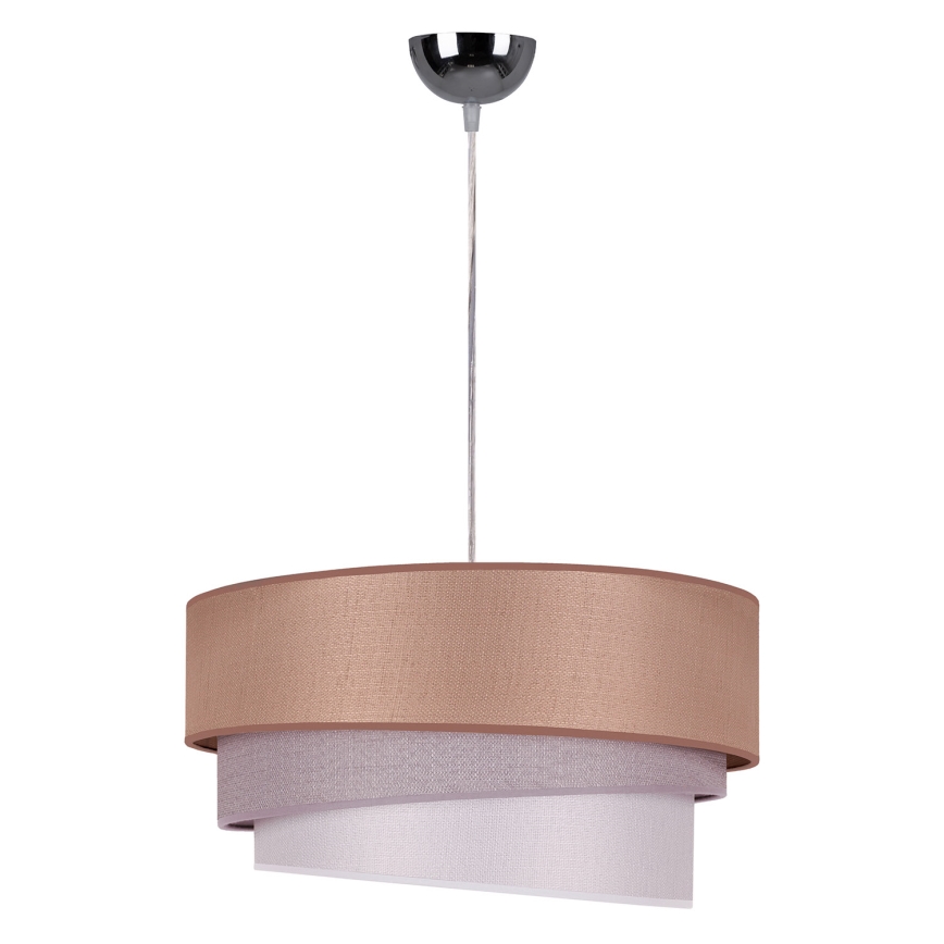 Duolla - Lühter TRIO 1xE27/40W/230V d. 45 cm pruun/hall/hõbedane