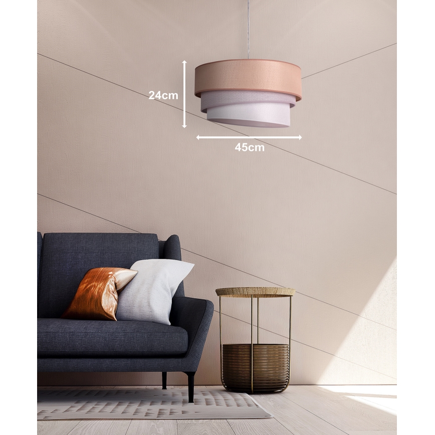 Duolla - Lühter TRIO 1xE27/40W/230V d. 45 cm pruun/hall/hõbedane