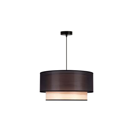 Duolla - Lühter WOOD BOHO 1xE27/15W/230V d. 45 cm must/beež