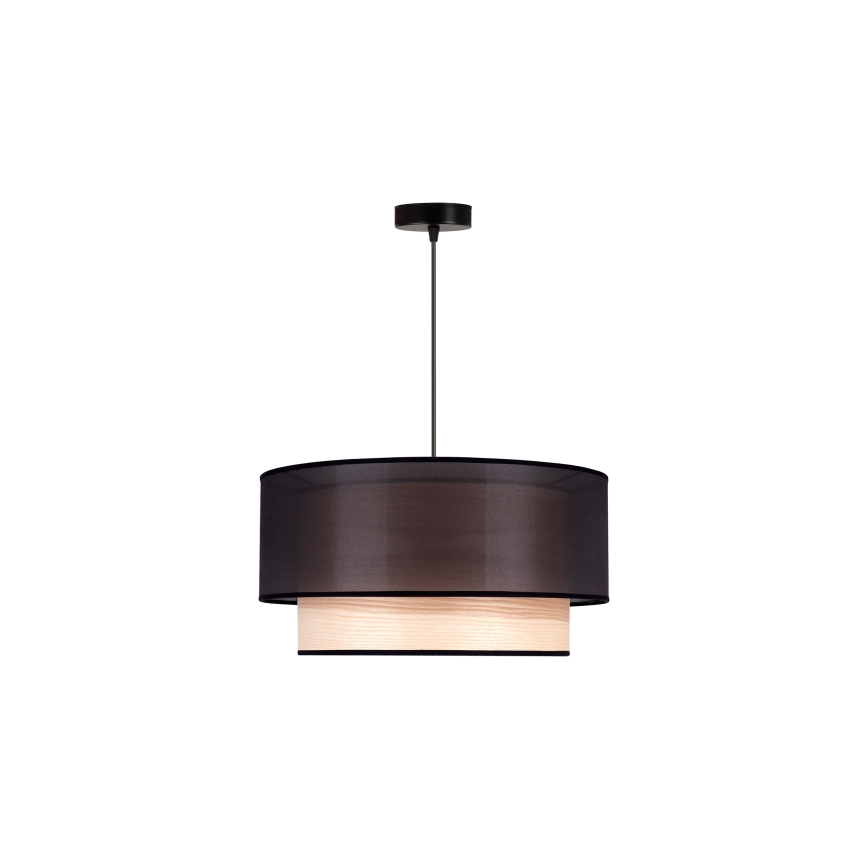 Duolla - Lühter WOOD BOHO 1xE27/15W/230V d. 45 cm must/beež
