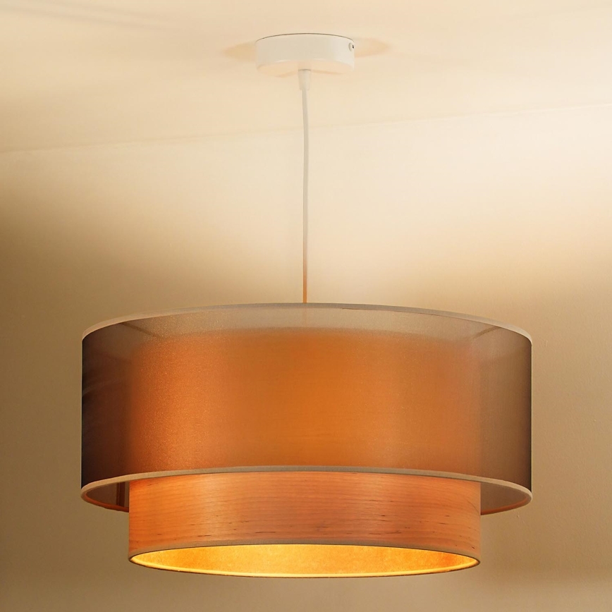 Duolla - Lühter WOOD BOHO 1xE27/15W/230V d. 45 cm vask/beež