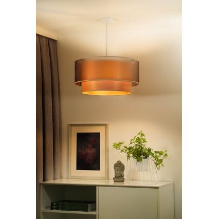 Duolla - Lühter WOOD BOHO 1xE27/15W/230V d. 45 cm vask/beež