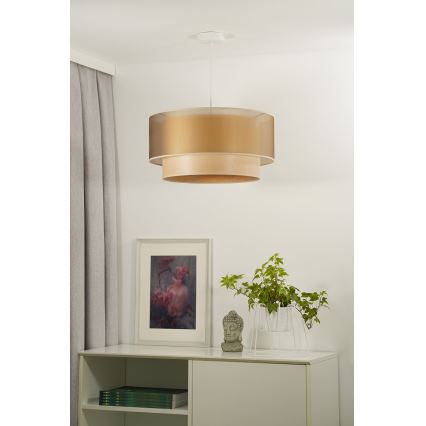 Duolla - Lühter WOOD BOHO 1xE27/15W/230V d. 45 cm vask/beež