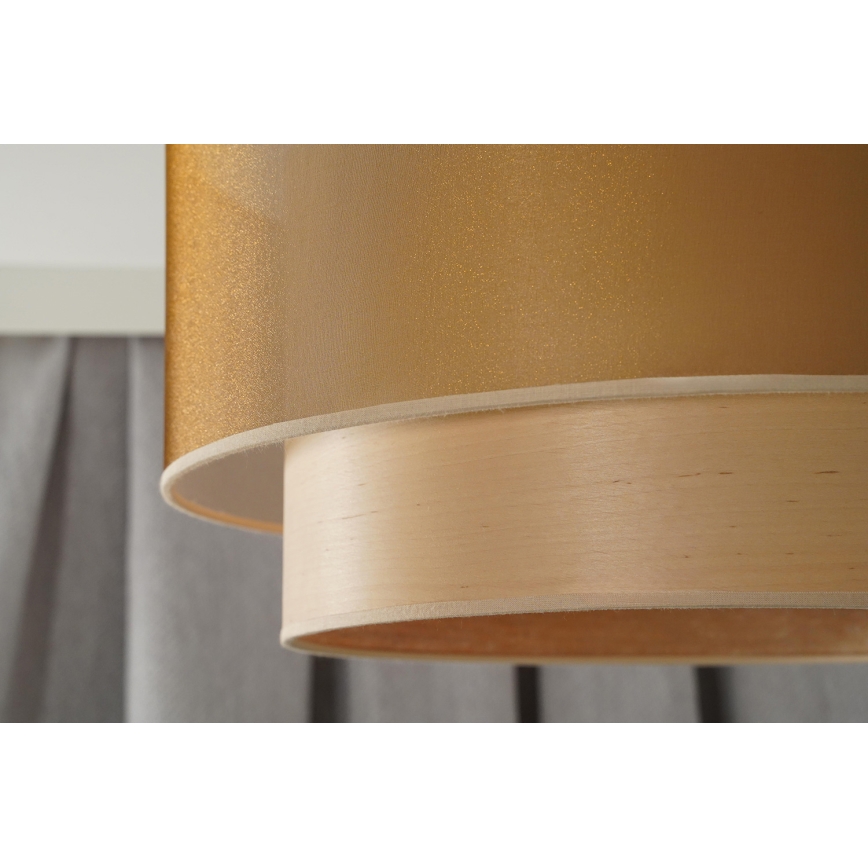 Duolla - Lühter WOOD BOHO 1xE27/15W/230V d. 45 cm vask/beež