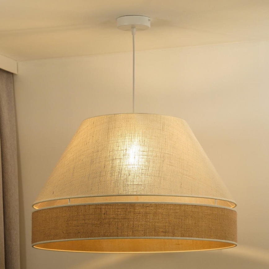 Duolla - Lühter YUTE AVIGNON 1xE27/15W/230V d. 60 cm hall/pruun