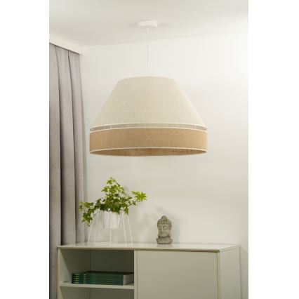 Duolla - Lühter YUTE AVIGNON 1xE27/15W/230V d. 60 cm hall/pruun