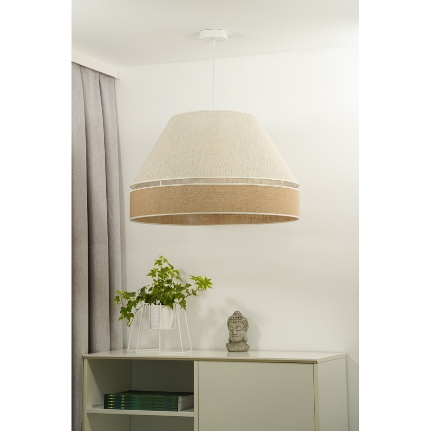 Duolla - Lühter YUTE AVIGNON 1xE27/15W/230V d. 60 cm hall/pruun