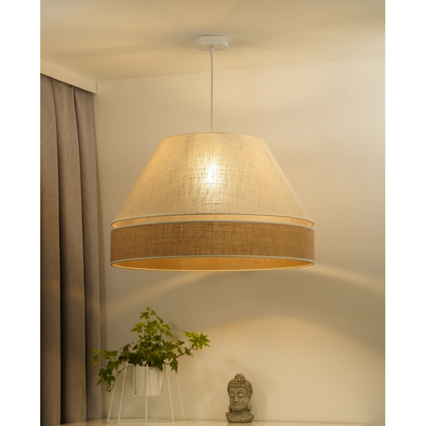 Duolla - Lühter YUTE AVIGNON 1xE27/15W/230V d. 60 cm kreemikas/beež