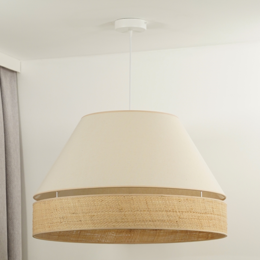 Duolla - Lühter YUTE AVIGNON 1xE27/15W/230V d. 60 cm kreemikas/beež