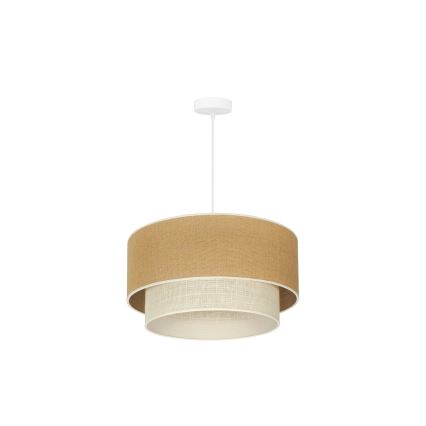 Duolla - Lühter YUTE BOHO 1xE27/15W/230V d. 45 cm pruun/kreemikas