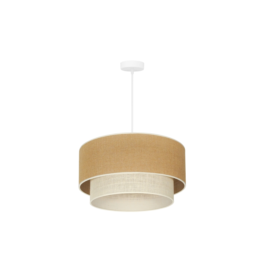Duolla - Lühter YUTE BOHO 1xE27/15W/230V d. 45 cm pruun/kreemikas