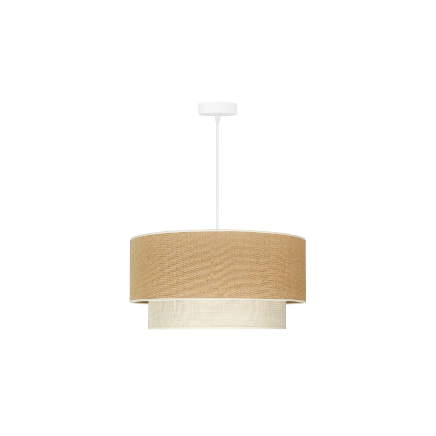 Duolla - Lühter YUTE BOHO 1xE27/15W/230V d. 45 cm pruun/kreemikas