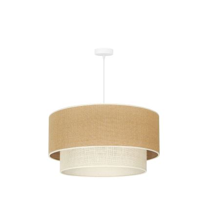 Duolla - Lühter YUTE BOHO 3xE27/15W/230V d. 60 cm pruun/kreemikas