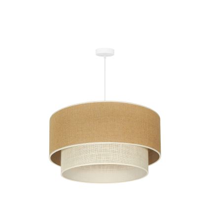Duolla - Lühter YUTE BOHO 3xE27/15W/230V d. 60 cm pruun/kreemikas