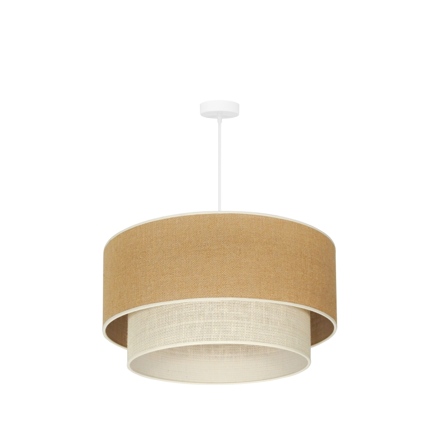 Duolla - Lühter YUTE BOHO 3xE27/15W/230V d. 60 cm pruun/kreemikas