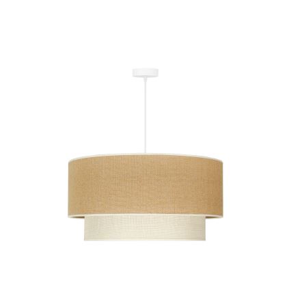 Duolla - Lühter YUTE BOHO 3xE27/15W/230V d. 60 cm pruun/kreemikas