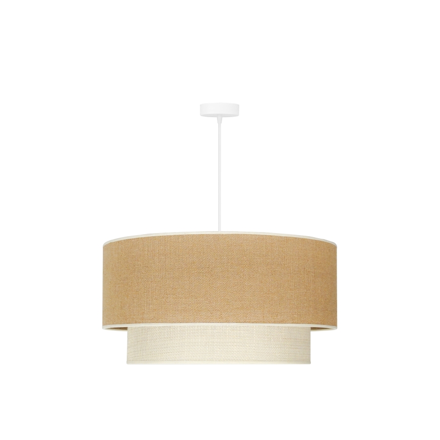 Duolla - Lühter YUTE BOHO 3xE27/15W/230V d. 60 cm pruun/kreemikas