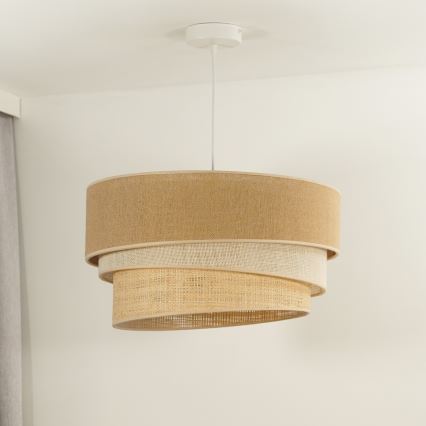 Duolla - Lühter YUTE TRIO 1xE27/15W/230V d. 45 cm pruun/hall/beež