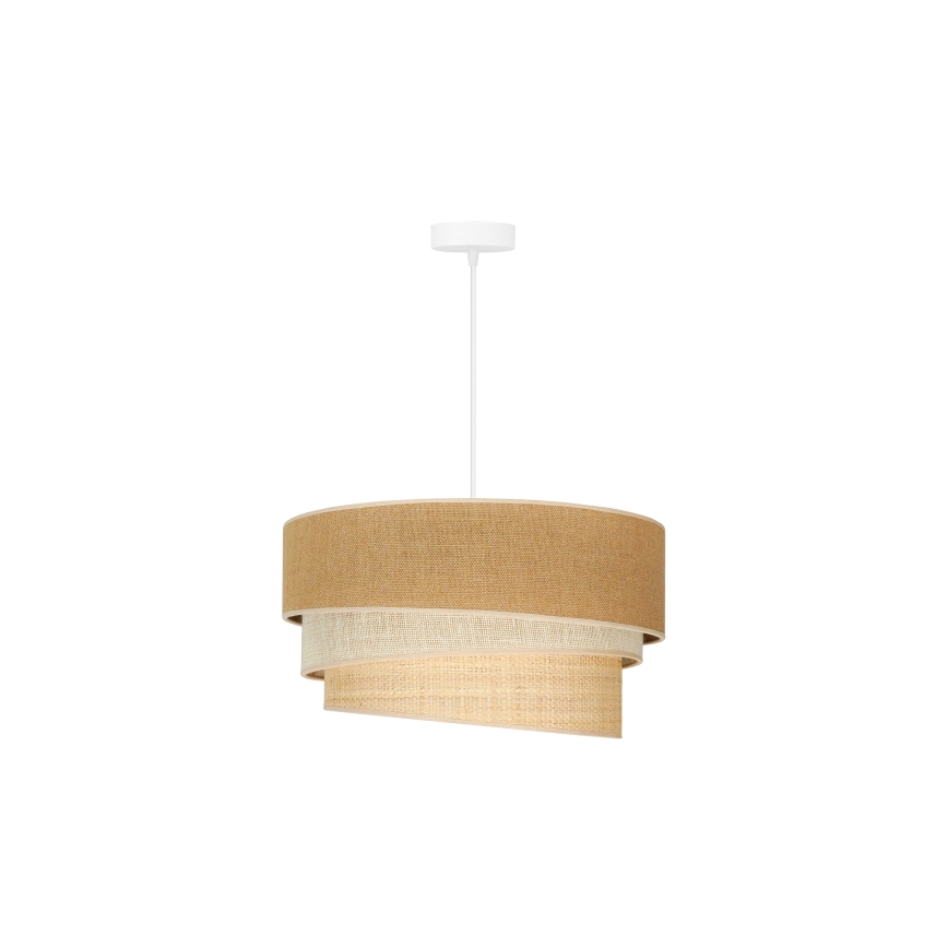 Duolla - Lühter YUTE TRIO 1xE27/15W/230V d. 45 cm pruun/hall/beež