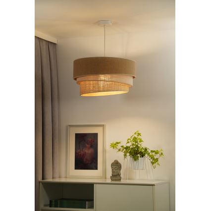 Duolla - Lühter YUTE TRIO 3xE27/15W/230V d. 60 cm pruun/hall/beež