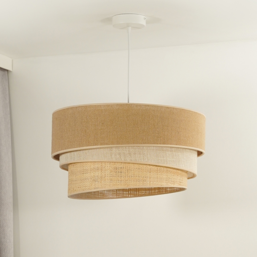 Duolla - Lühter YUTE TRIO 3xE27/15W/230V d. 60 cm pruun/hall/beež