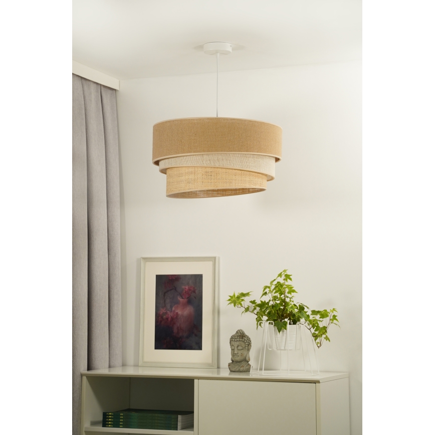 Duolla - Lühter YUTE TRIO 3xE27/15W/230V d. 60 cm pruun/hall/beež