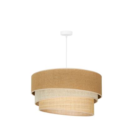 Duolla - Lühter YUTE TRIO 3xE27/15W/230V d. 60 cm pruun/hall/beež
