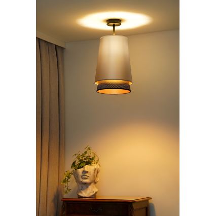 Duolla - Pinnale kinnitatav lühter BELL SHINY 1xE27/15W/230V d. 25 cm hõbedane/must