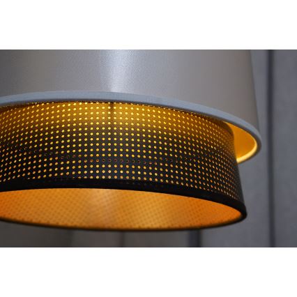 Duolla - Pinnale kinnitatav lühter BELL SHINY 1xE27/15W/230V d. 25 cm hõbedane/must