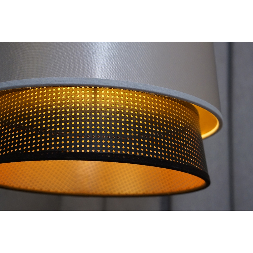 Duolla - Pinnale kinnitatav lühter BELL SHINY 1xE27/15W/230V d. 25 cm hõbedane/must