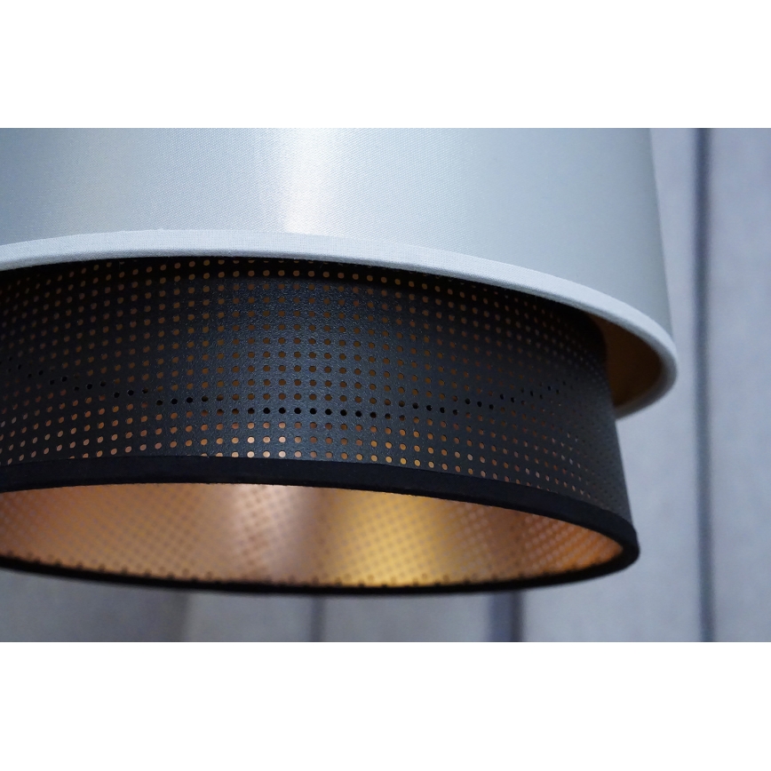 Duolla - Pinnale kinnitatav lühter BELL SHINY 1xE27/15W/230V d. 25 cm hõbedane/must