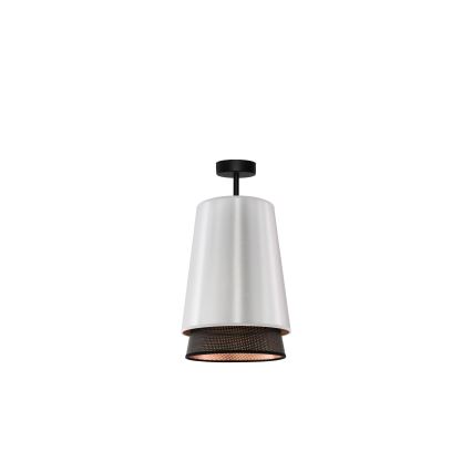 Duolla - Pinnale kinnitatav lühter BELL SHINY 1xE27/15W/230V d. 25 cm hõbedane/must
